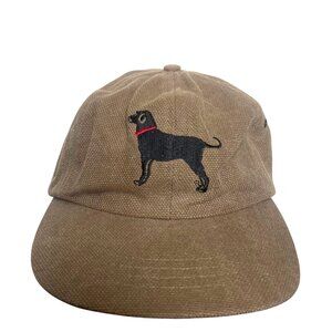 Vintage Black Dog Marthas Vineyard Brown Baseball Cap Flat Brim Made In USA